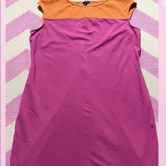 TALBOTS Knee Length Pink & Orange Dress - Picture 5 of 9